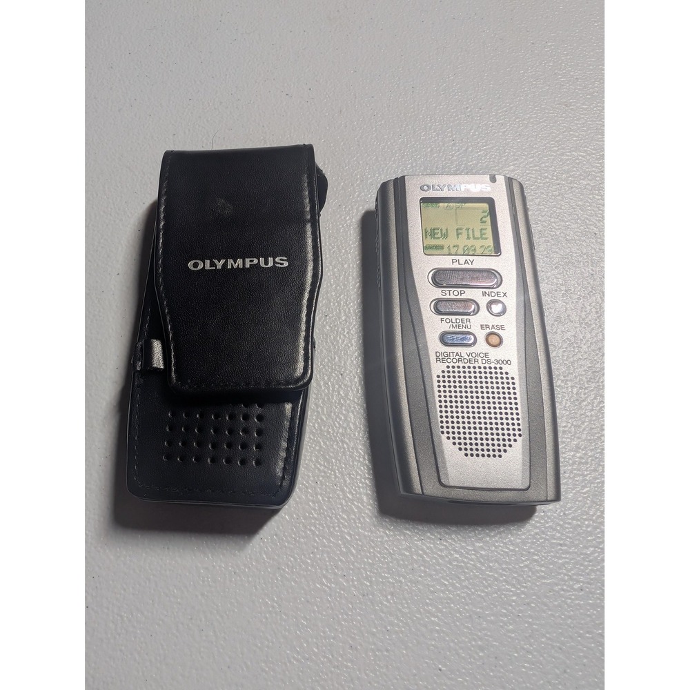 Olympus DS-3000 W/ Soft Carry Case Black Fitted Pouch Belt Loop Recorder Case